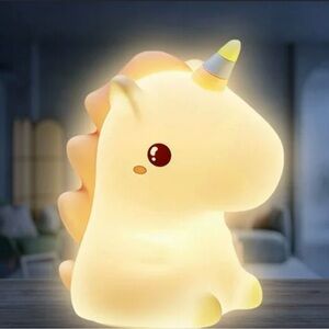 Unicorn Night Light-Soft Yellow Glow Durable White Unicorn Lamp Night Light